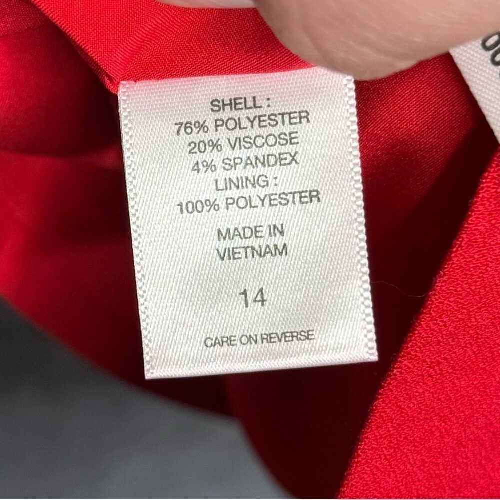 NWT Gabrielle Union Red Sheath‎ Cut Out Pencil Dress- Sz 14 - Picture 7 of 9